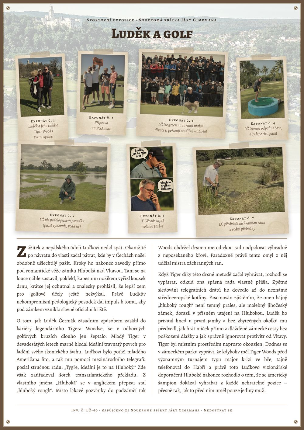 Muzejní tabule: Luděk a golf